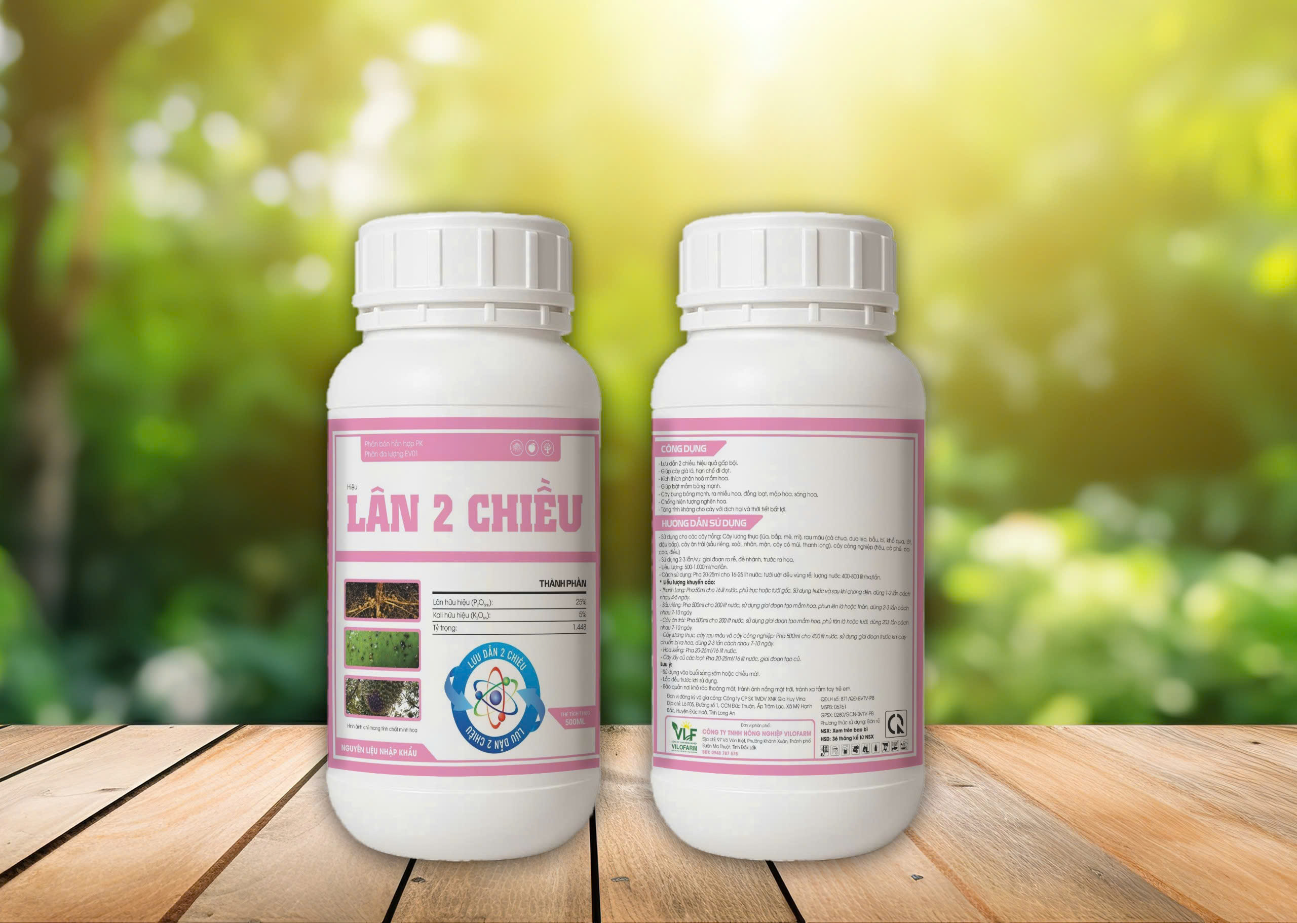 lân 2 chiều chai 500ml Lân Hai Chiều – Kích Rễ Mạnh, Kích Hoa Đồng Loạt, Đậu Trái Cao - Ảnh 1